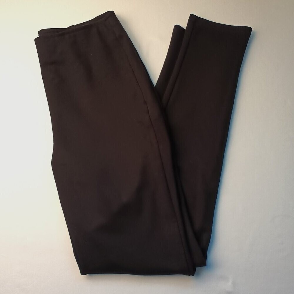 DKNY Womens High Rise Slim Leg Pull On Trousers Black Size S Stretch Office Chic